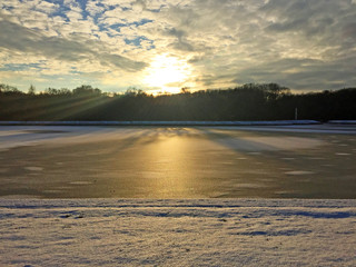 Kuskovo estate in Moscow Russia winter day