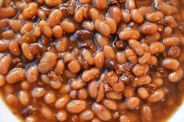 Baked Beans & Bacon Pieces As a Backdrop