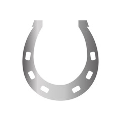 Horse shoe silver icon on background for graphic and web design. Simple vector sign. Internet concept symbol for website button or mobile app.