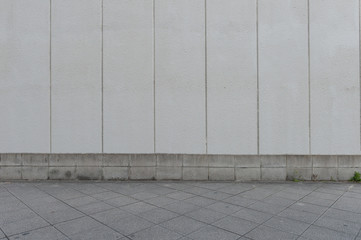 street wall background ,Industrial background, empty grunge urban street with warehouse brick wall
