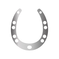 Horse shoe silver icon on background for graphic and web design. Simple vector sign. Internet concept symbol for website button or mobile app.