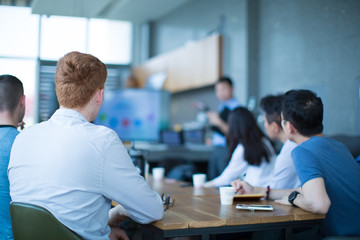 Seminar Presentation. Conference Speaker Presenting to Audience. Technology Presenter at Corporate...