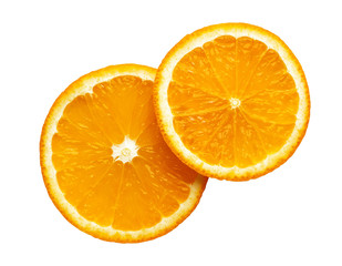 orange slices isolated on white background
