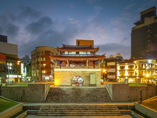 Yin Hsi East Gate at night in Hsinchu City, Taiwan.