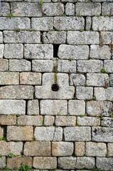 close-up of a stone wall