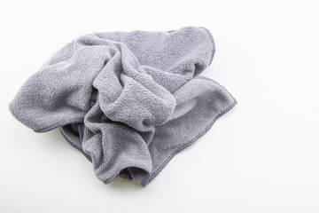 Dirty rag on white background.