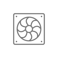 Computer fan line icon.