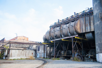Fototapeta na wymiar Old abandoned metallurgical plant