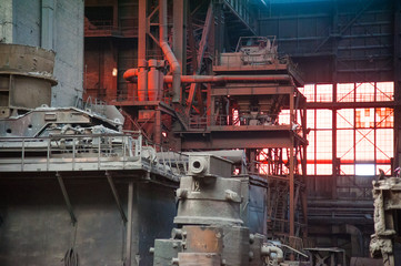 Fototapeta na wymiar Old abandoned metallurgical plant