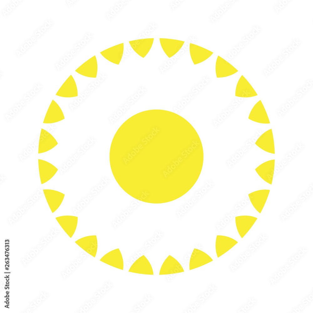 Poster sun icon on background for graphic and web design. simple vector sign. internet concept symbol for w