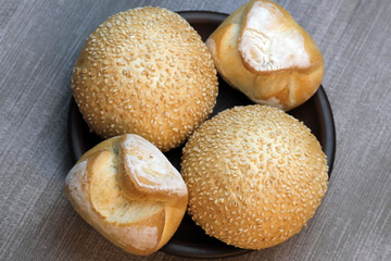 Homemade wheat bread baked