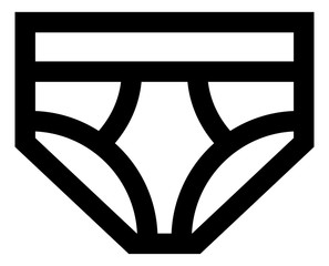 Mens Briefs Underwear Vector Icon