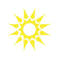 Sun icon on background for graphic and web design. Simple vector sign. Internet concept symbol for website button or mobile app.