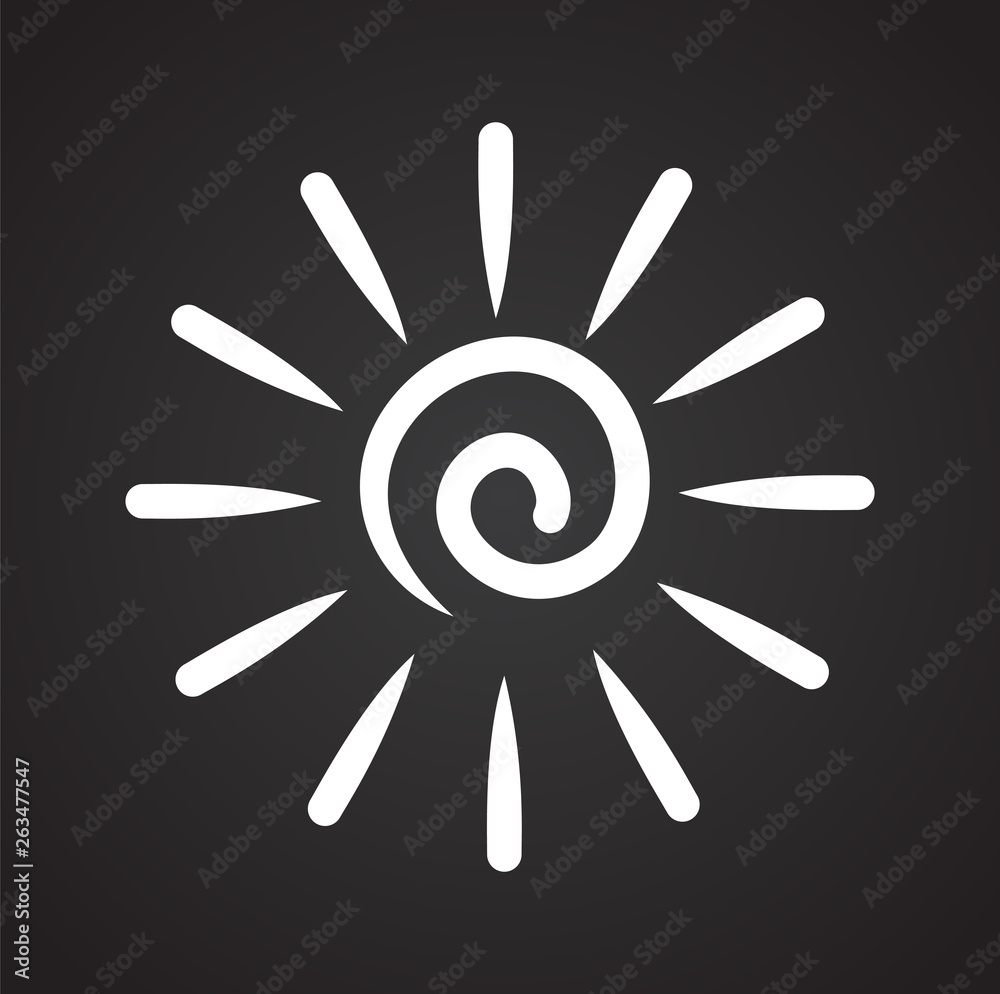 Poster sun icon on background for graphic and web design. simple vector sign. internet concept symbol for w