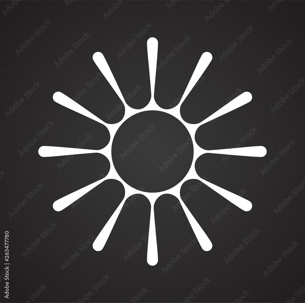 Poster sun icon on background for graphic and web design. simple vector sign. internet concept symbol for w