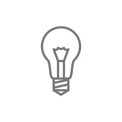 Light bulb, lamp, idea, solution line icon.