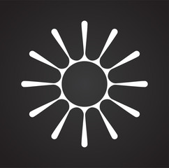 Sun icon on background for graphic and web design. Simple vector sign. Internet concept symbol for website button or mobile app.