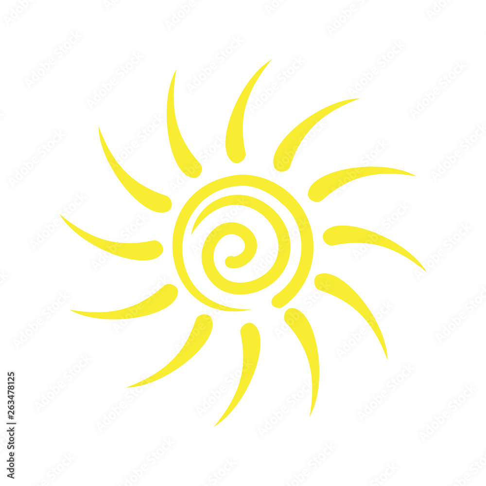 Poster sun icon on background for graphic and web design. simple vector sign. internet concept symbol for w
