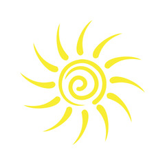 Sun icon on background for graphic and web design. Simple vector sign. Internet concept symbol for website button or mobile app.