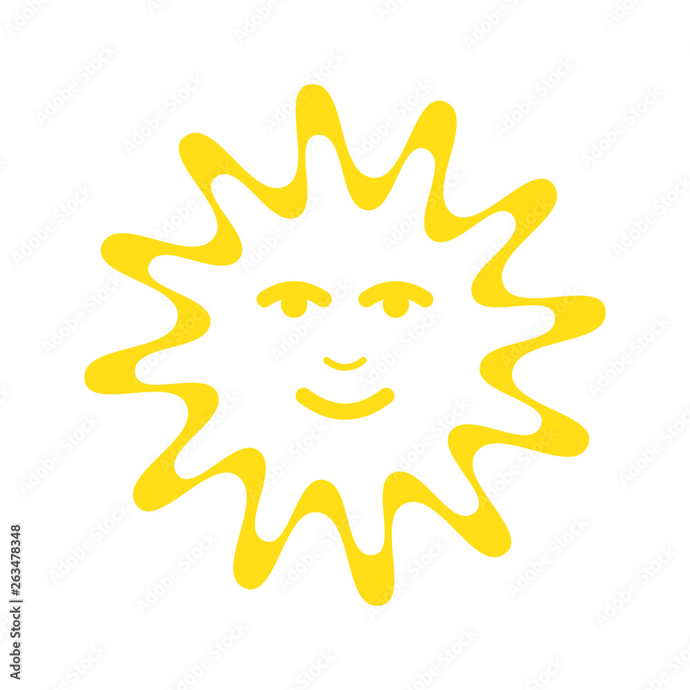 Poster sun icon on background for graphic and web design. simple vector sign. internet concept symbol for w