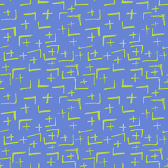 Tie Dye Japanese Geometric Simple Seamless Pattern. Boho Tie Dye Japan Batik. Scribble Cartoon Doodle Craft Texture. Geo Wabi Sabi Bohemian Kimono Print. Scribble Craft Doodle Seamless Collage