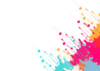 abstract vector splatter colorful background design. illustration vector design