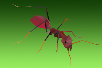 fourmi rouge en origami