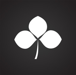 Clover icon on background for graphic and web design. Simple vector sign. Internet concept symbol for website button or mobile app.