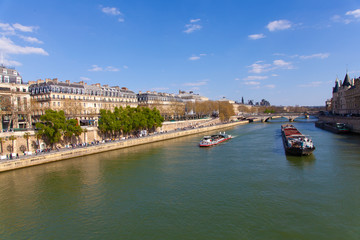 Fototapeta na wymiar Quai de Seine, été 2019 Paris
