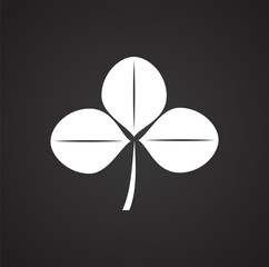 Clover icon on background for graphic and web design. Simple vector sign. Internet concept symbol for website button or mobile app.