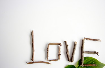 word love made of wood 