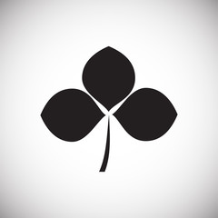 Clover icon on background for graphic and web design. Simple vector sign. Internet concept symbol for website button or mobile app.