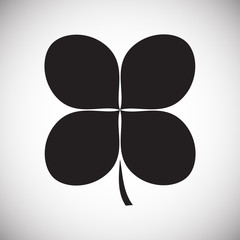 Clover icon on background for graphic and web design. Simple vector sign. Internet concept symbol for website button or mobile app.