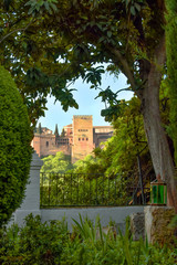La Alhambra de Granada desde el Carmen de la Victoria