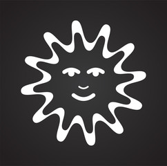 Sun icon on background for graphic and web design. Simple vector sign. Internet concept symbol for website button or mobile app.