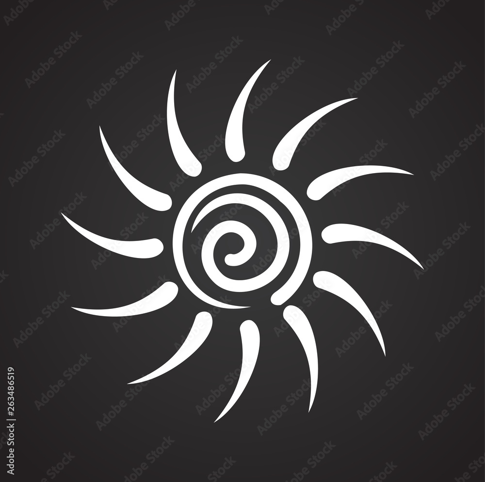 Poster sun icon on background for graphic and web design. simple vector sign. internet concept symbol for w
