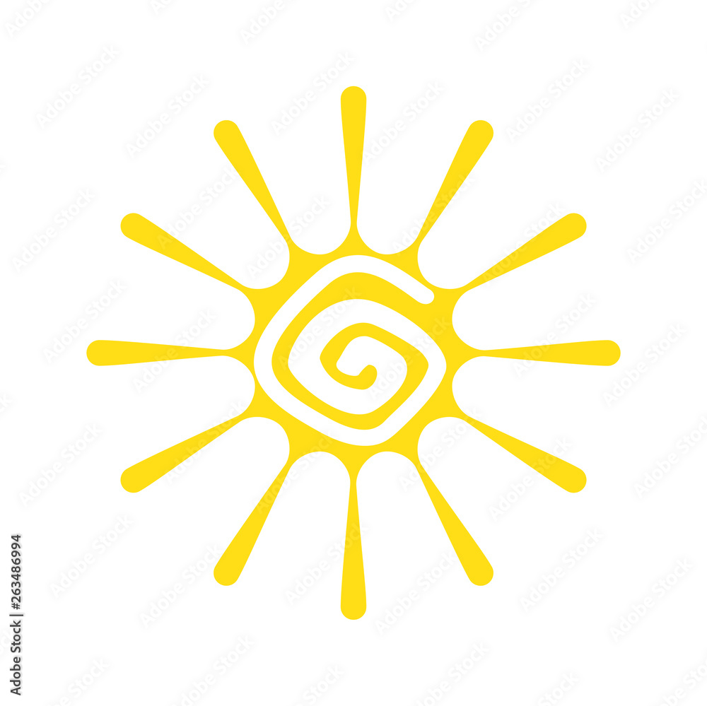 Poster sun icon on background for graphic and web design. simple vector sign. internet concept symbol for w