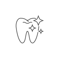 Tooth Clean Line Icon