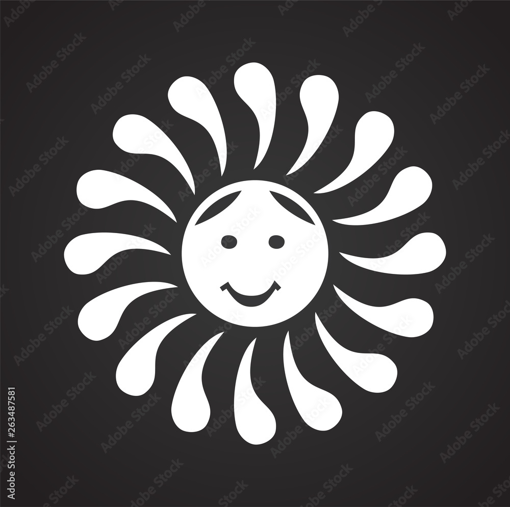 Poster sun icon on background for graphic and web design. simple vector sign. internet concept symbol for w