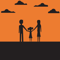 Concept family vector illustration flat