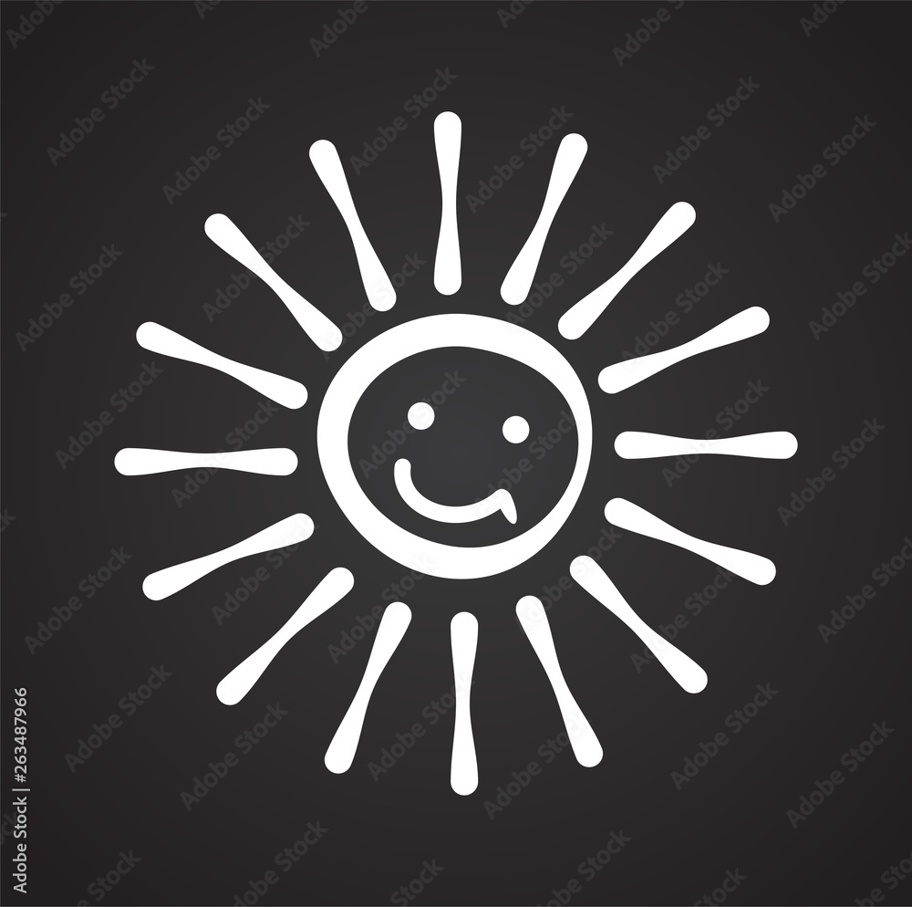 Poster sun icon on background for graphic and web design. simple vector sign. internet concept symbol for w