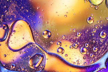 Abstract colorful oil wave on water background