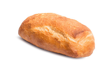 Ciabatta bread. Crusty white whreat bread italian cuisine