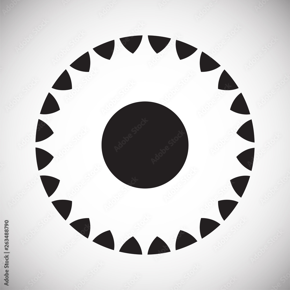 Poster sun icon on background for graphic and web design. simple vector sign. internet concept symbol for w