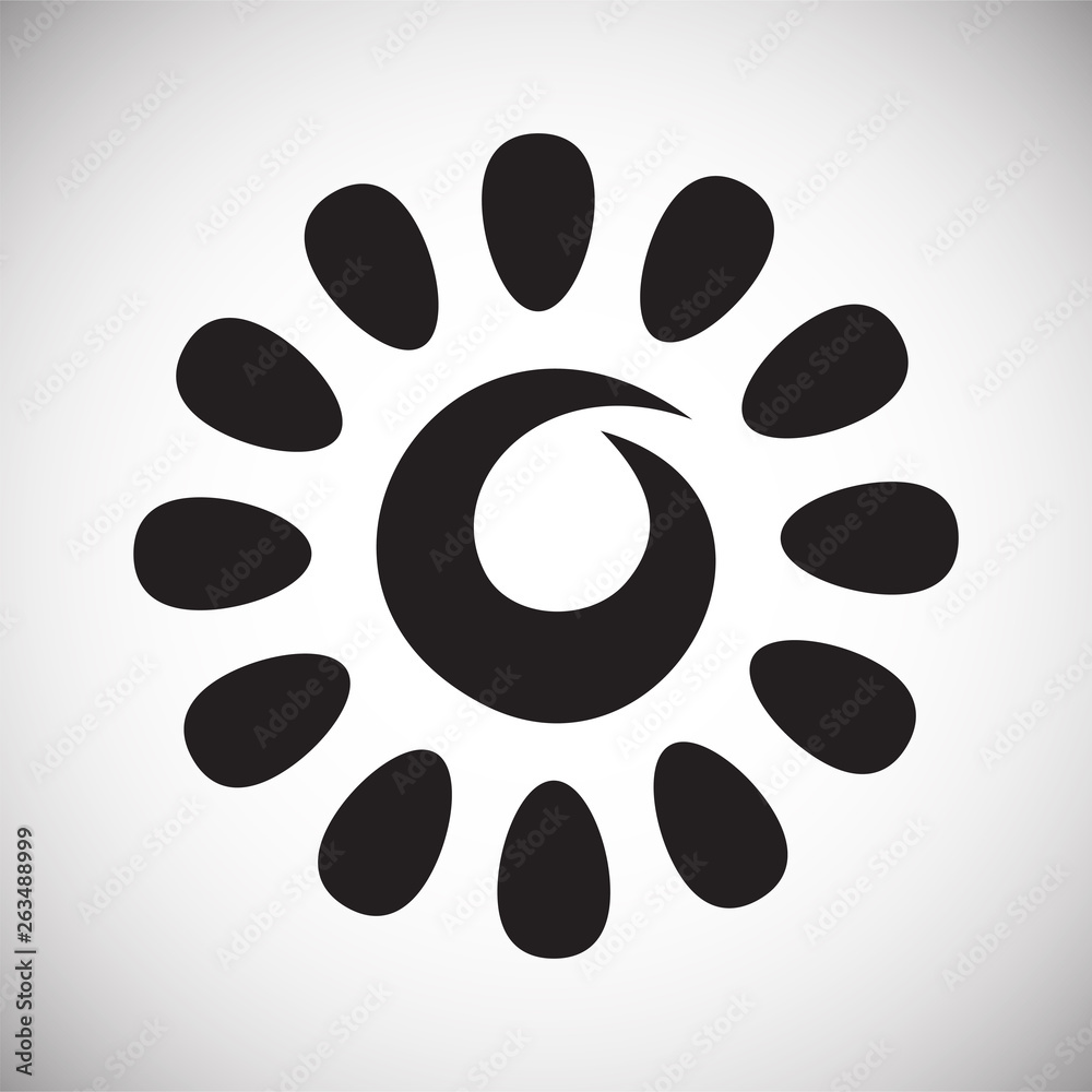 Poster sun icon on background for graphic and web design. simple vector sign. internet concept symbol for w