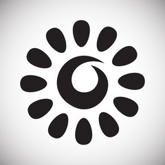 Fototapeta premium Sun icon on background for graphic and web design. Simple vector sign. Internet concept symbol for website button or mobile app.