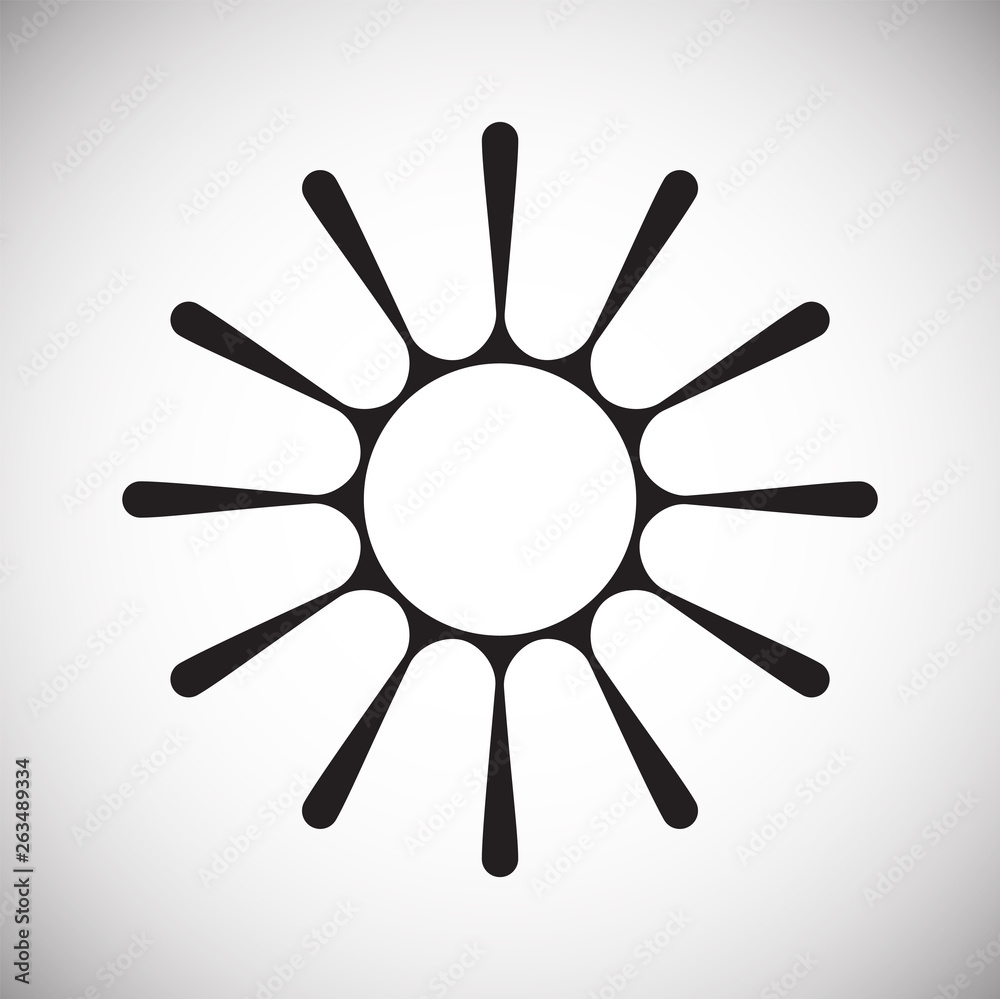 Poster sun icon on background for graphic and web design. simple vector sign. internet concept symbol for w