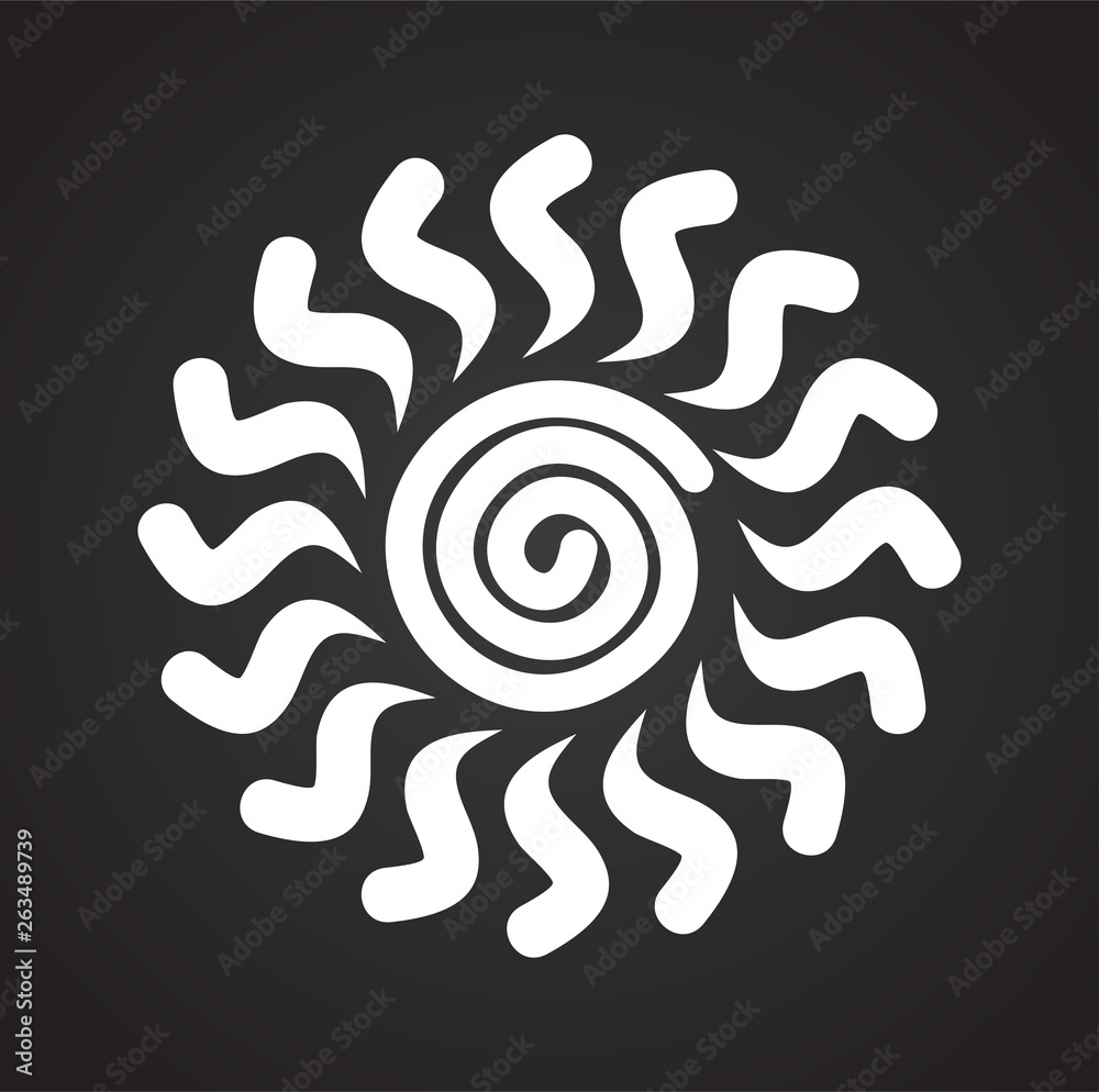 Poster sun icon on background for graphic and web design. simple vector sign. internet concept symbol for w