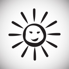 Sun icon on background for graphic and web design. Simple vector sign. Internet concept symbol for website button or mobile app.
