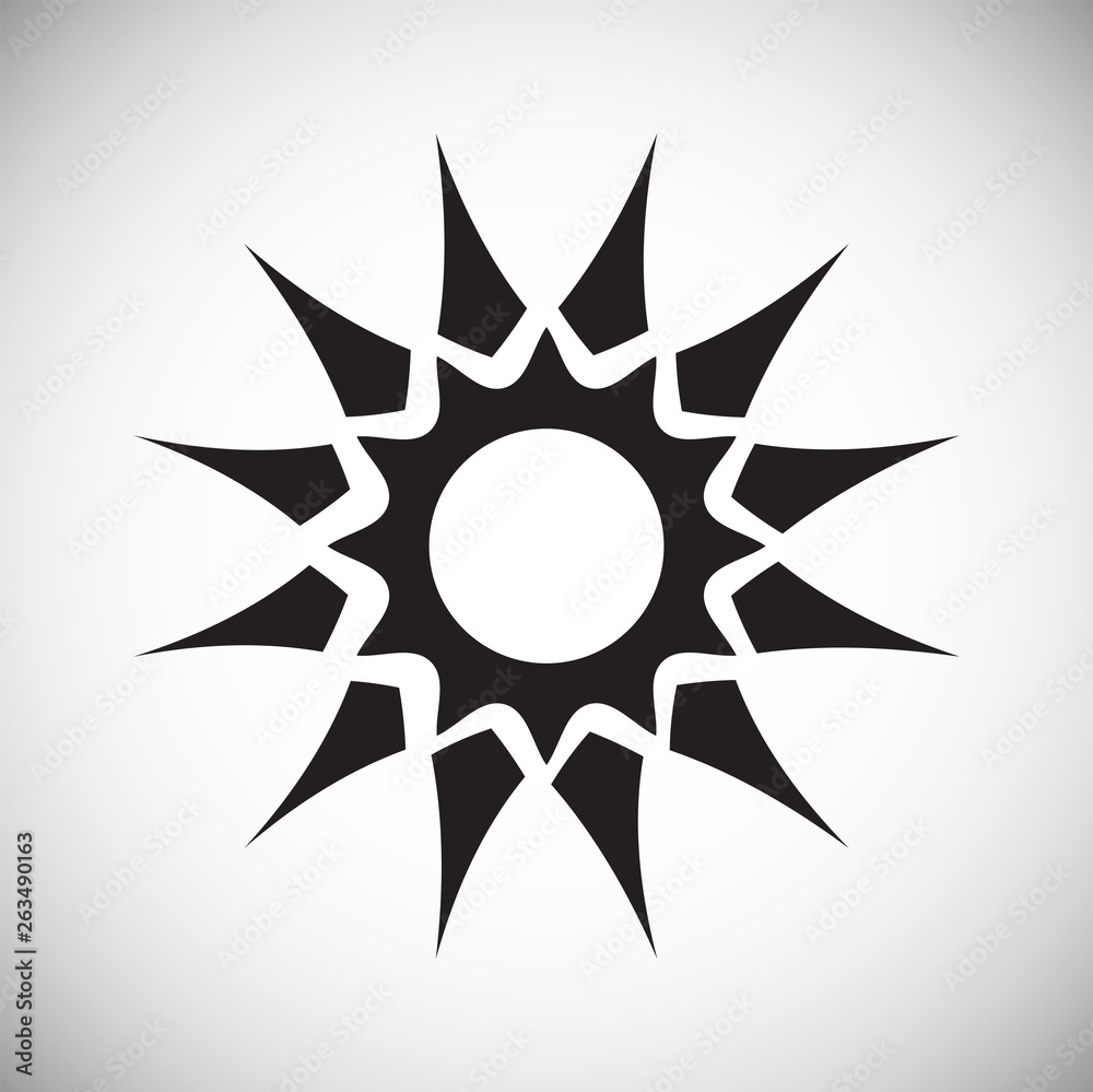 Poster sun icon on background for graphic and web design. simple vector sign. internet concept symbol for w